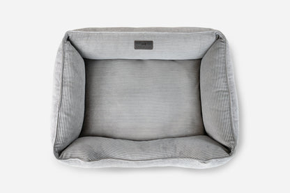 Gray Fancy Corduroy Sleeper Pet Bed