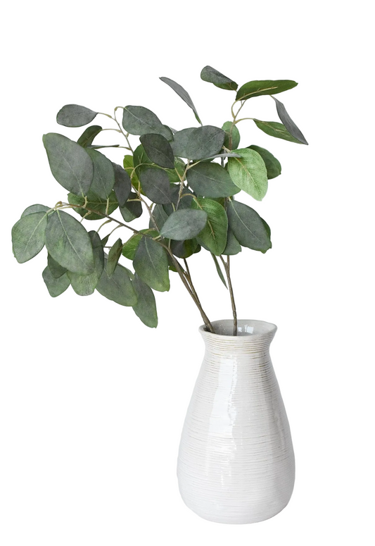 24" Faux Eucalyptus Leaf Stem