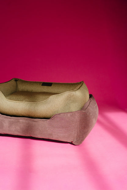 Olive Cotton Sleeper Pet Bed