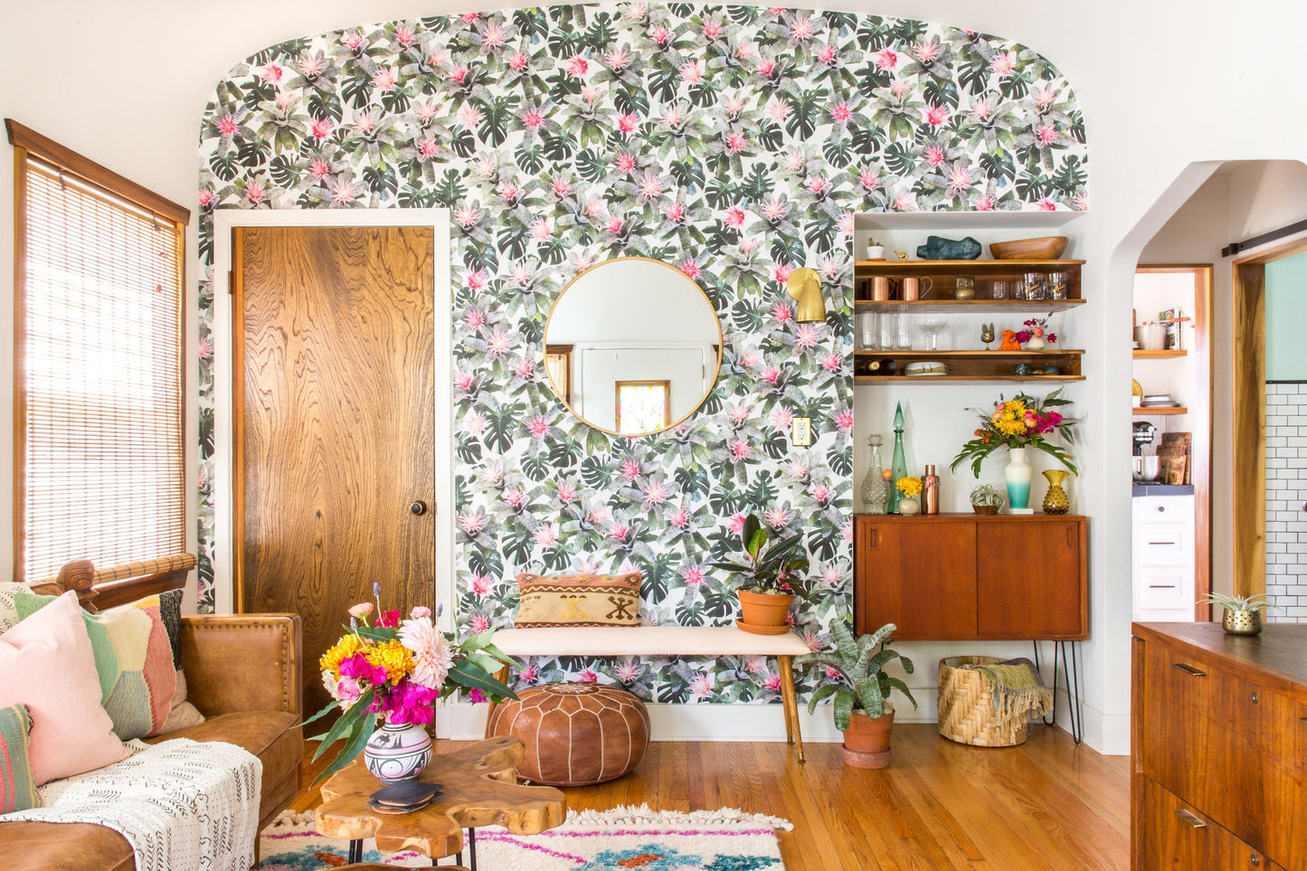 Rad Bromeliad Wallpaper - White