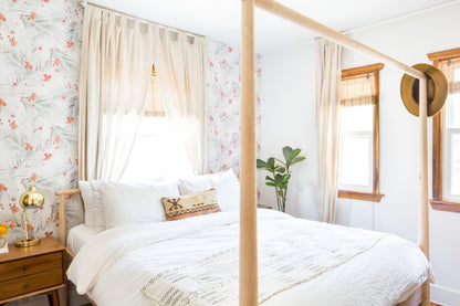 Palm Petal Wallpaper, white