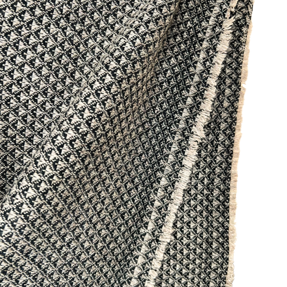 Dhanvi Patterned Cashmere Blanket - Charcoal