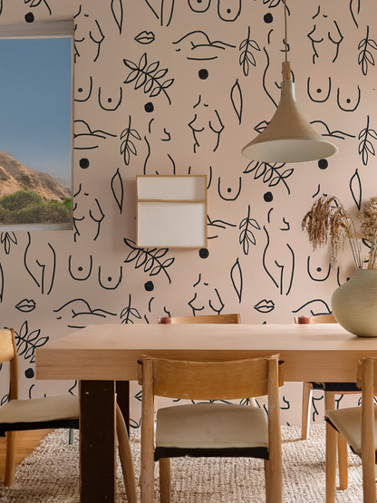 Neutral Nudes Wallpaper, nude and black