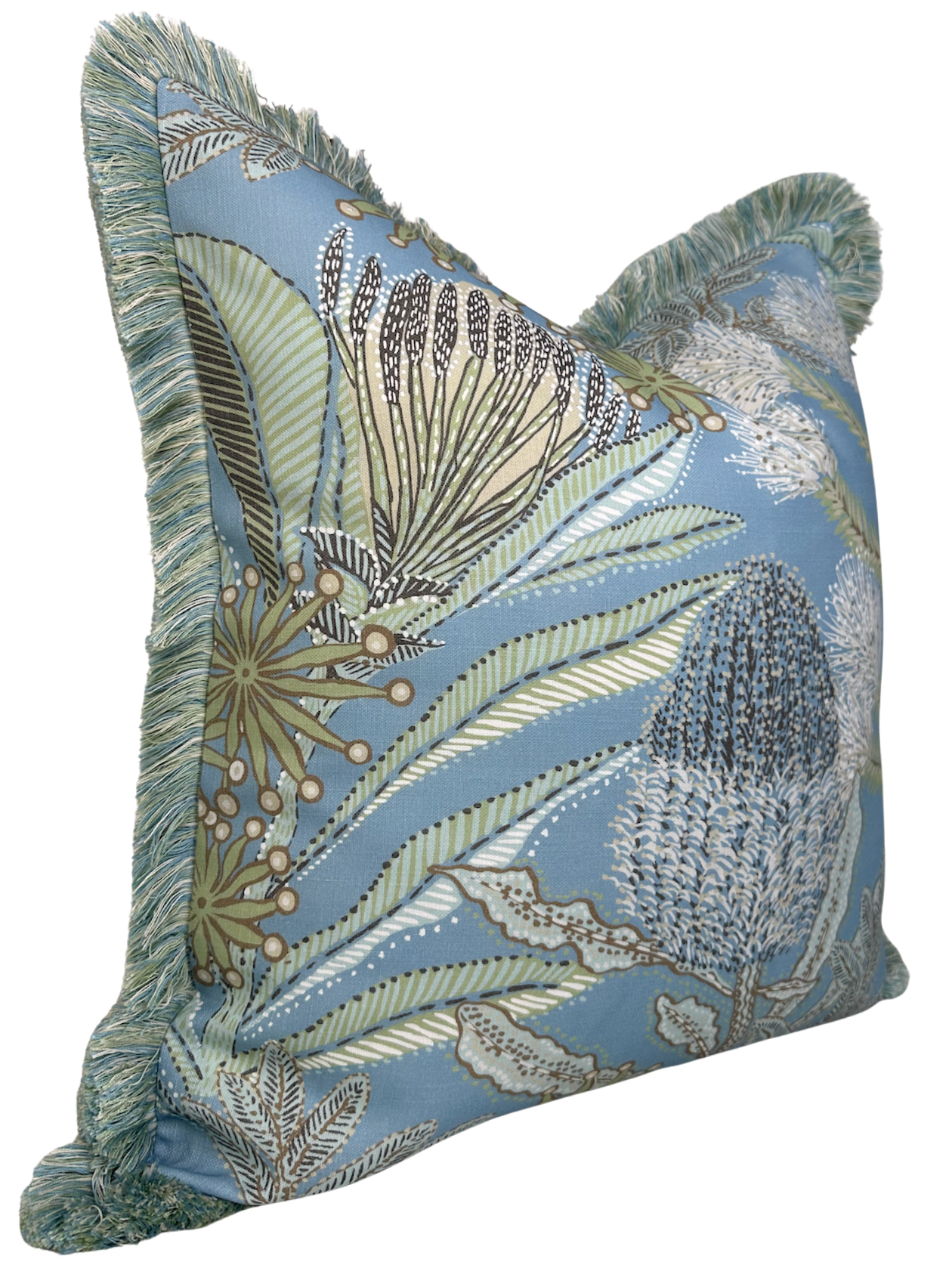 Protea Performance Pillow in Spa Blue