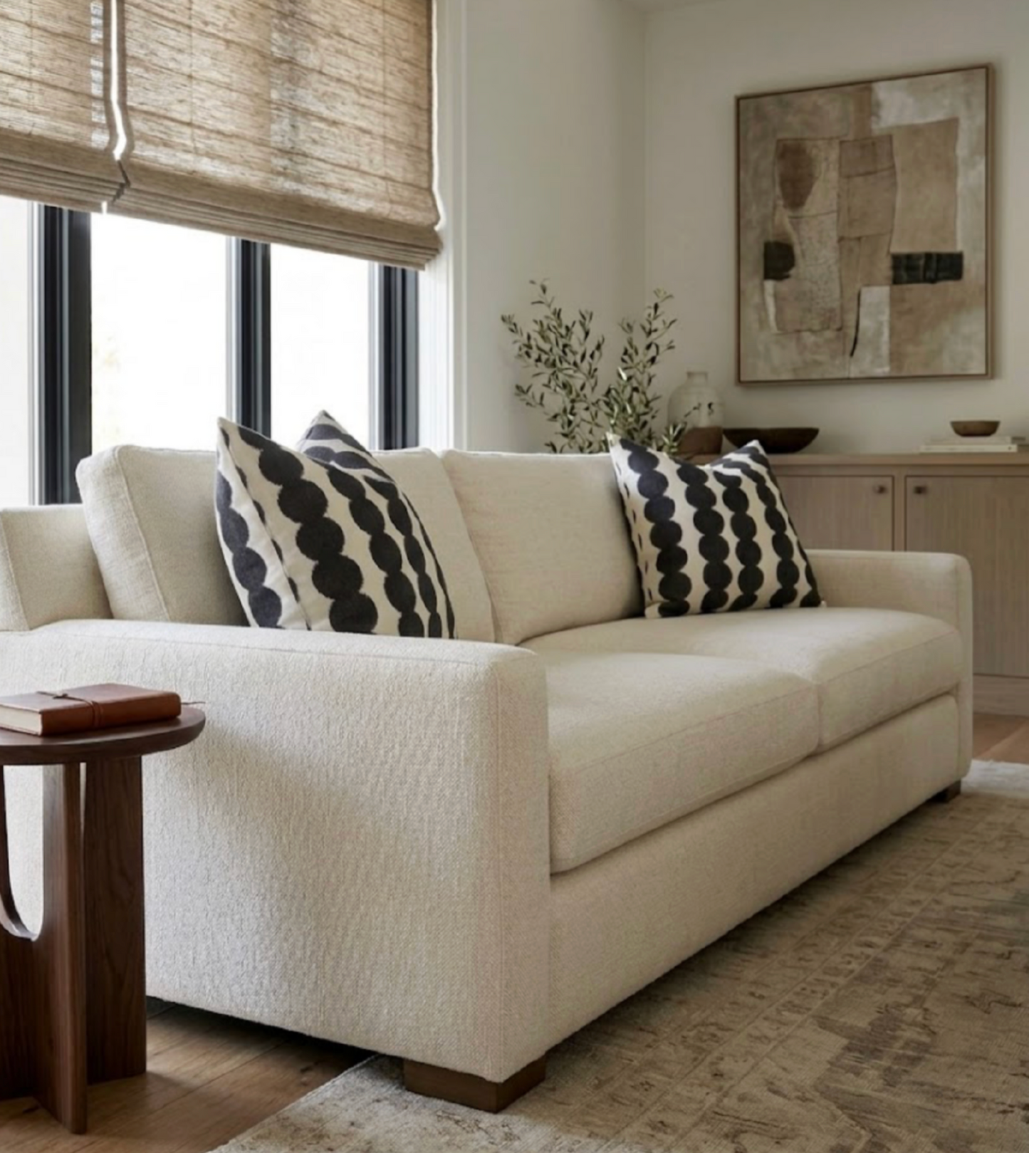 Full Circle Pillow in Faded Black