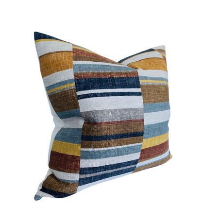 Nomad Block Print Pillow in Rust