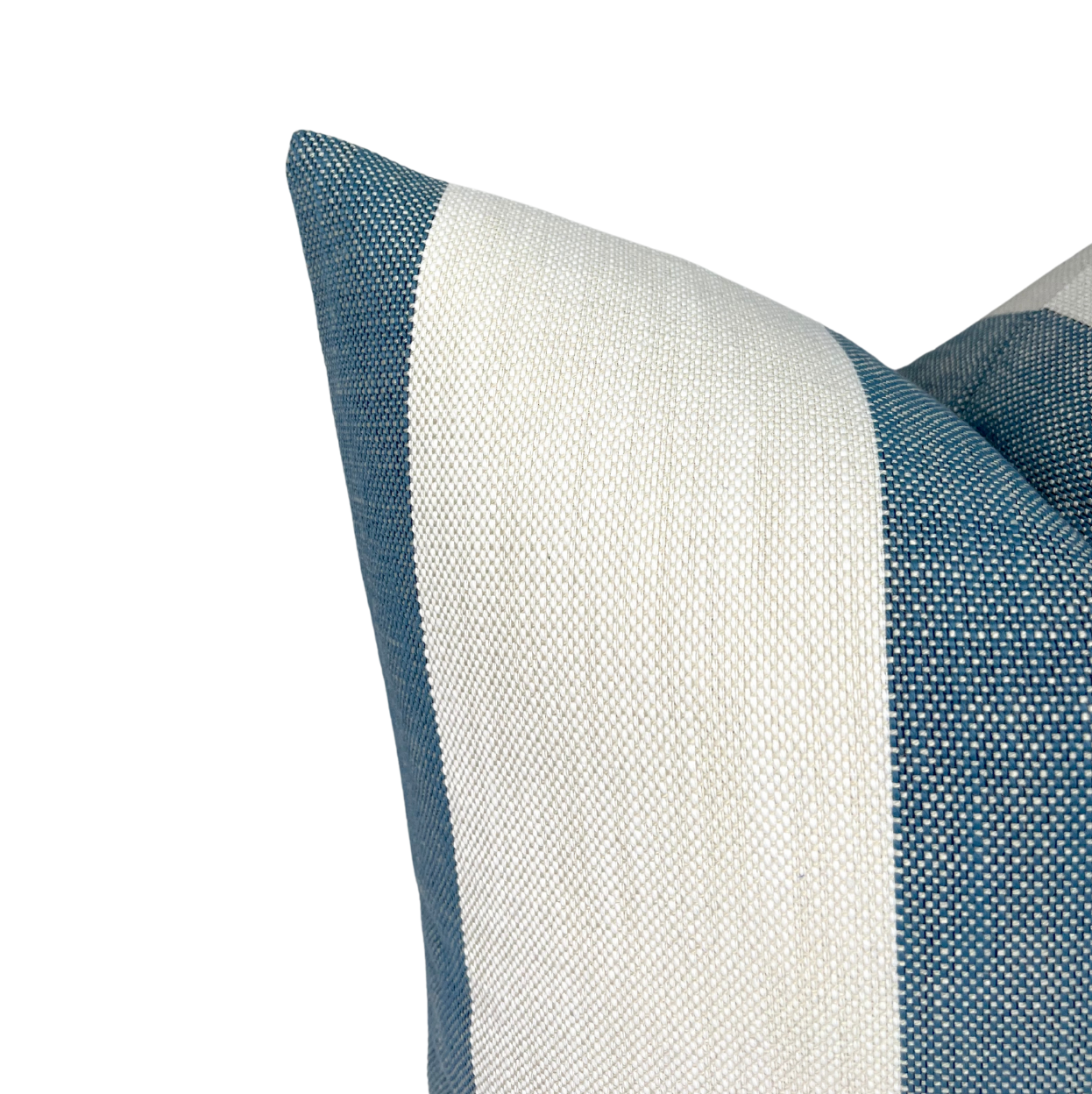 Vintage Striped Pillow in Lagoon