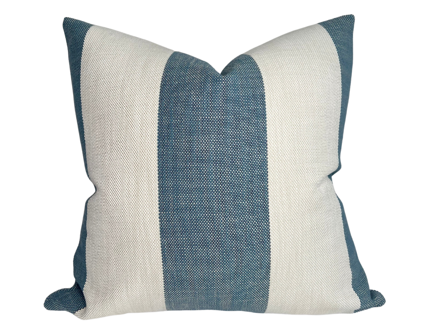 Vintage Striped Pillow in Lagoon