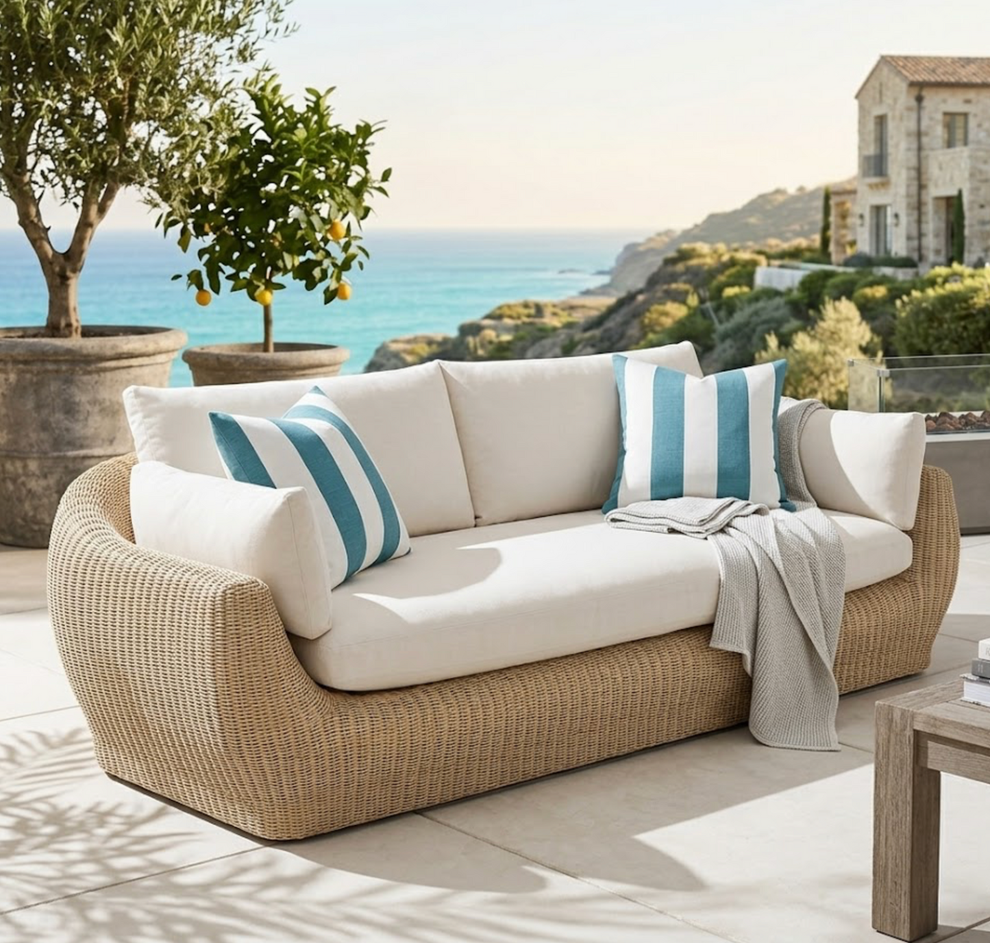 Go To Stripe Pillow in Bahama Mama