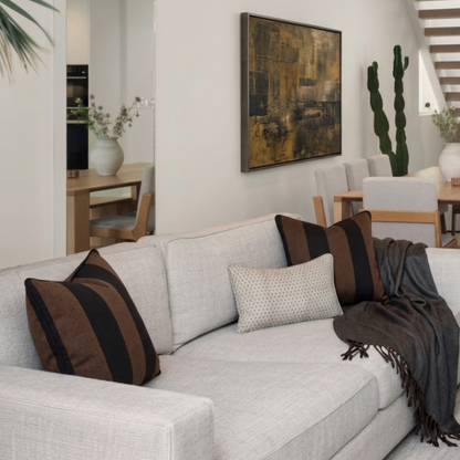 Hemlock Woven Pillow in Java Brown