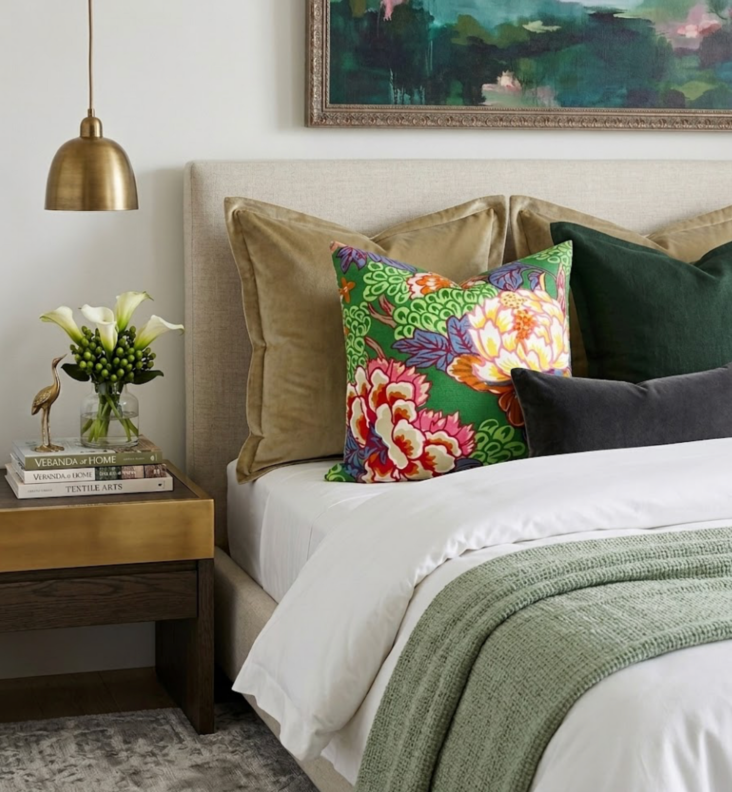 Honshu Pillow in Green