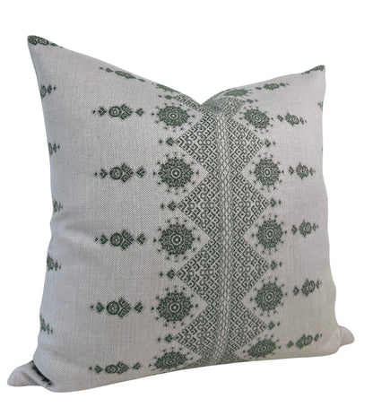 Carmania Pillow in Green, Indoor Outdoor Pillows