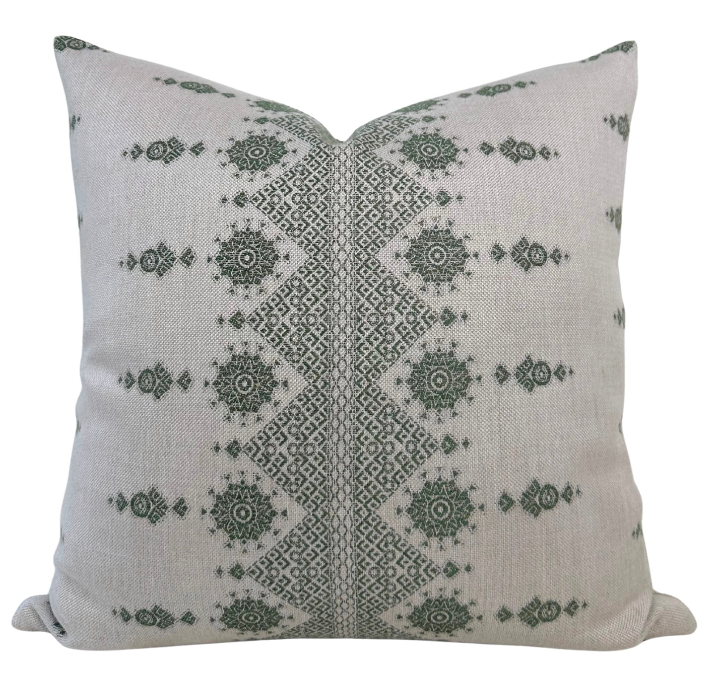 Carmania Pillow in Green, Indoor Outdoor Pillows