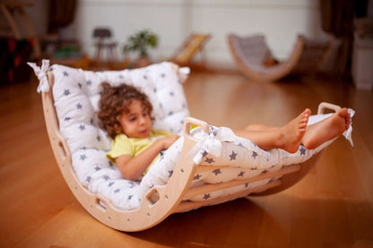 Medium Montessori Climbing Arch/Rocker w/ Pillow & Ramp Set