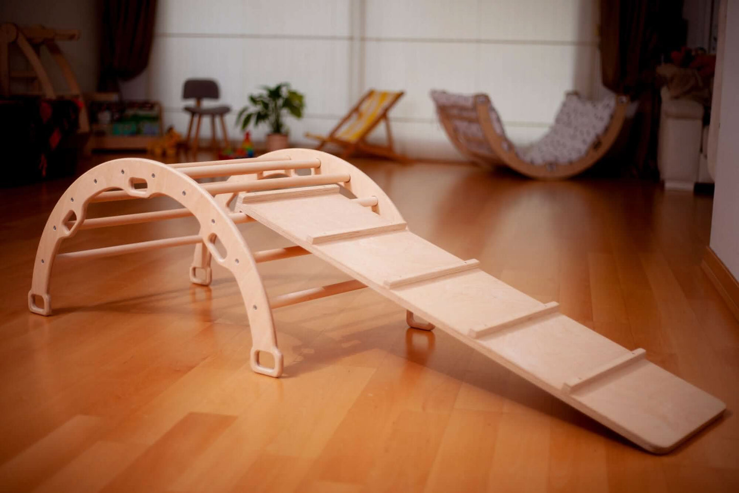 Medium Montessori Climbing Arch/Rocker w/ Pillow & Ramp Set