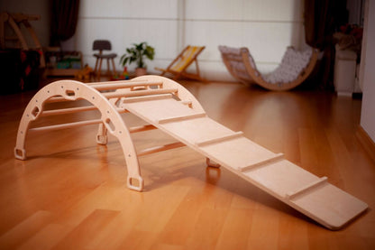 Medium Montessori Climbing Arch/Rocker w/ Pillow & Ramp Set