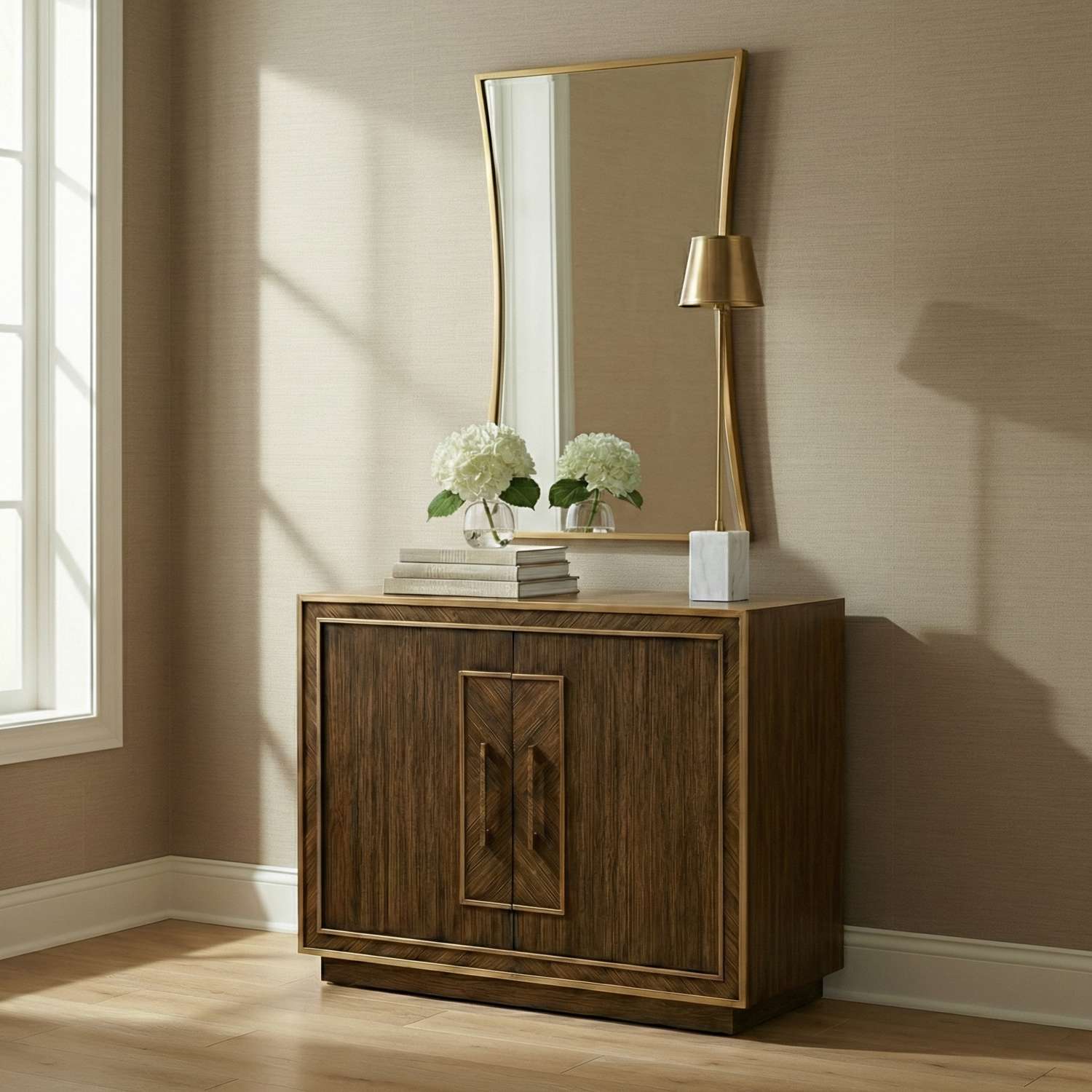 Gold Table Lamp - Room Scene