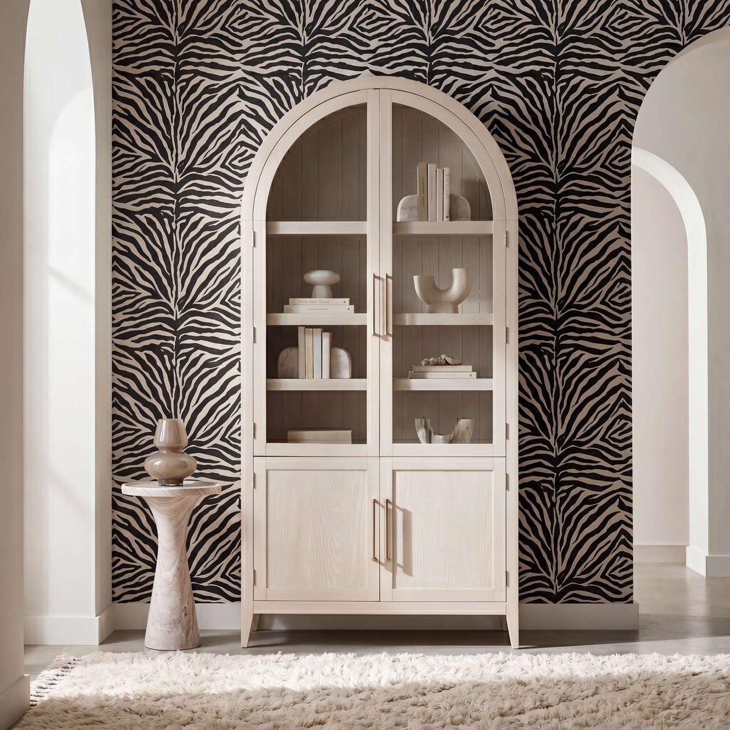 Fynn Light Oak Display Cabinet - Room Scene