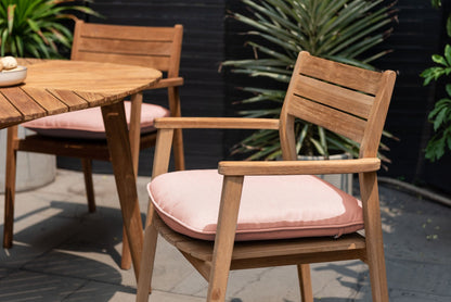 Jade Teak Stacking Armchair - Terracota