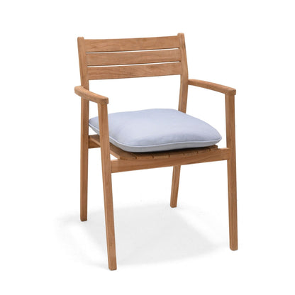 Jade Teak Stacking Armchair - Copen Blue