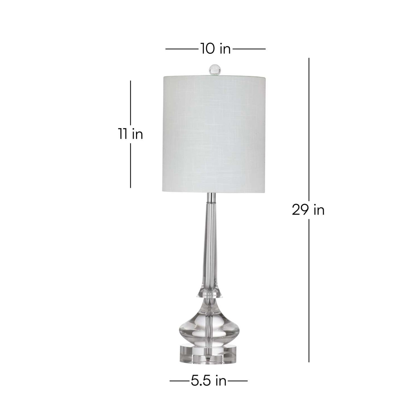 Rivoli Table Lamp - Dimensional