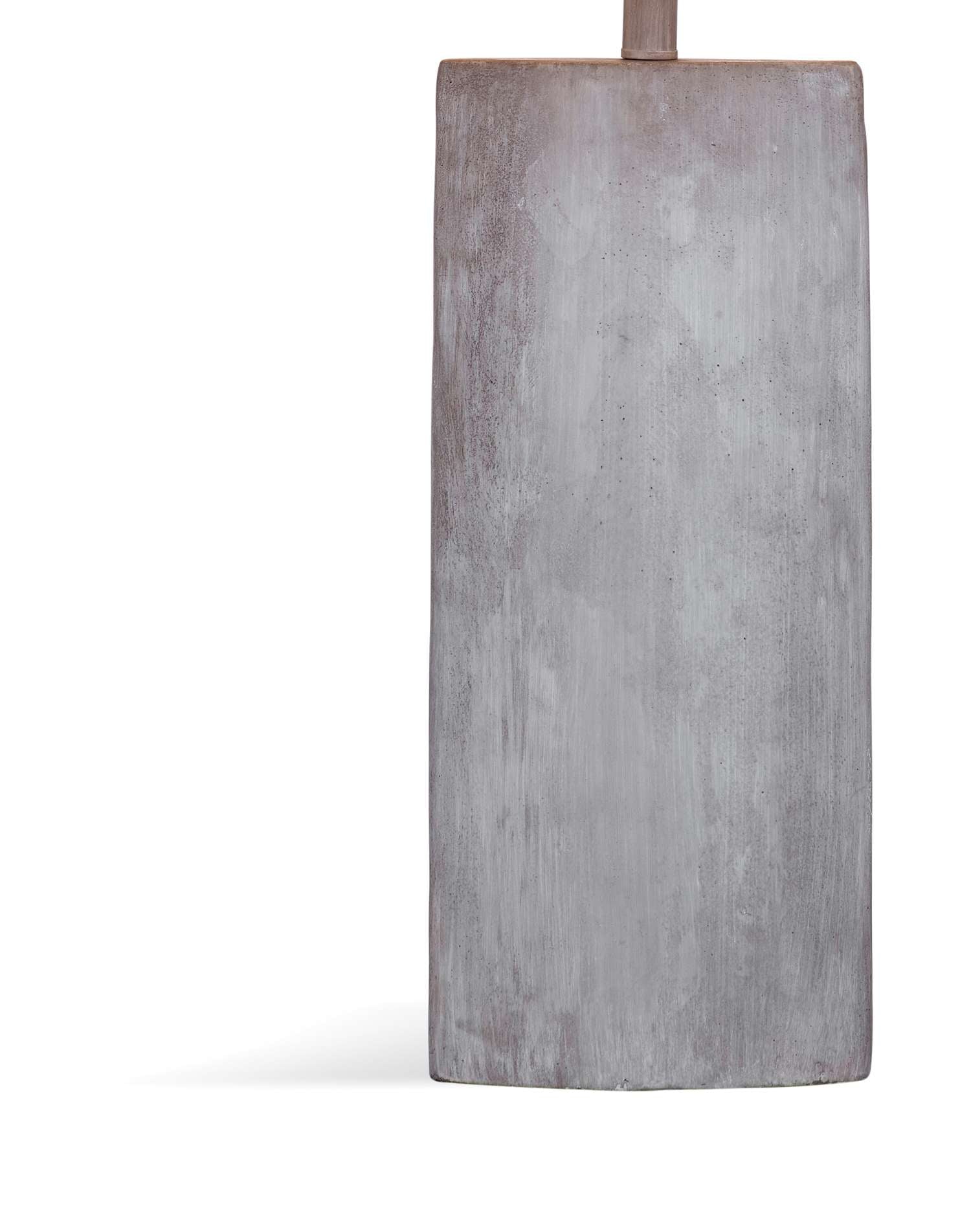 Jonas Modern Cement Table Lamp with Gray Linen Shade - Additional