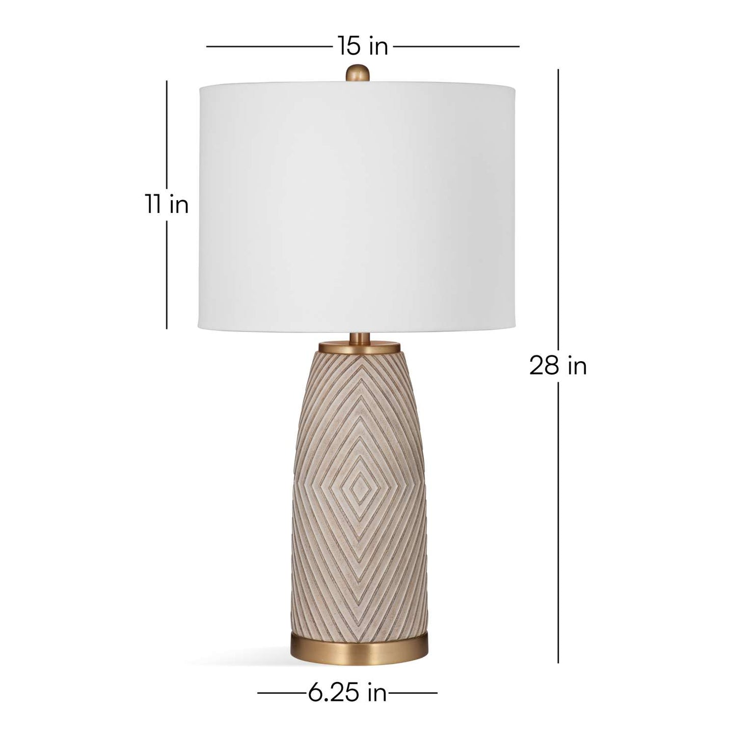 Becky Table Lamp - Dimensional