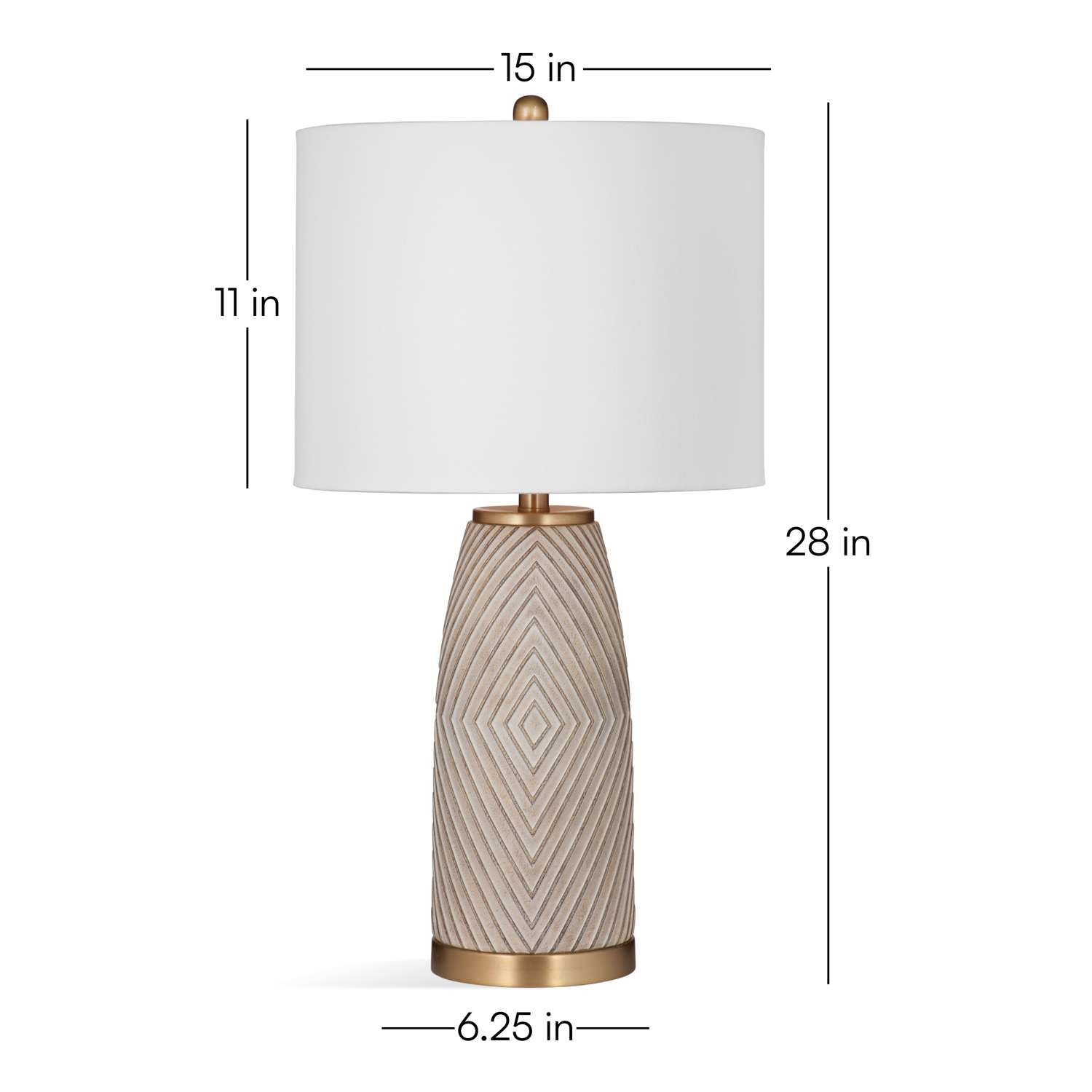 Becky Table Lamp - Dimensional