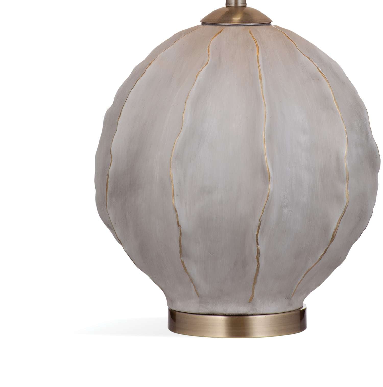 Annapurna 28" Table Lamp with Gray Concrete Style and White Linen Shade - Additional