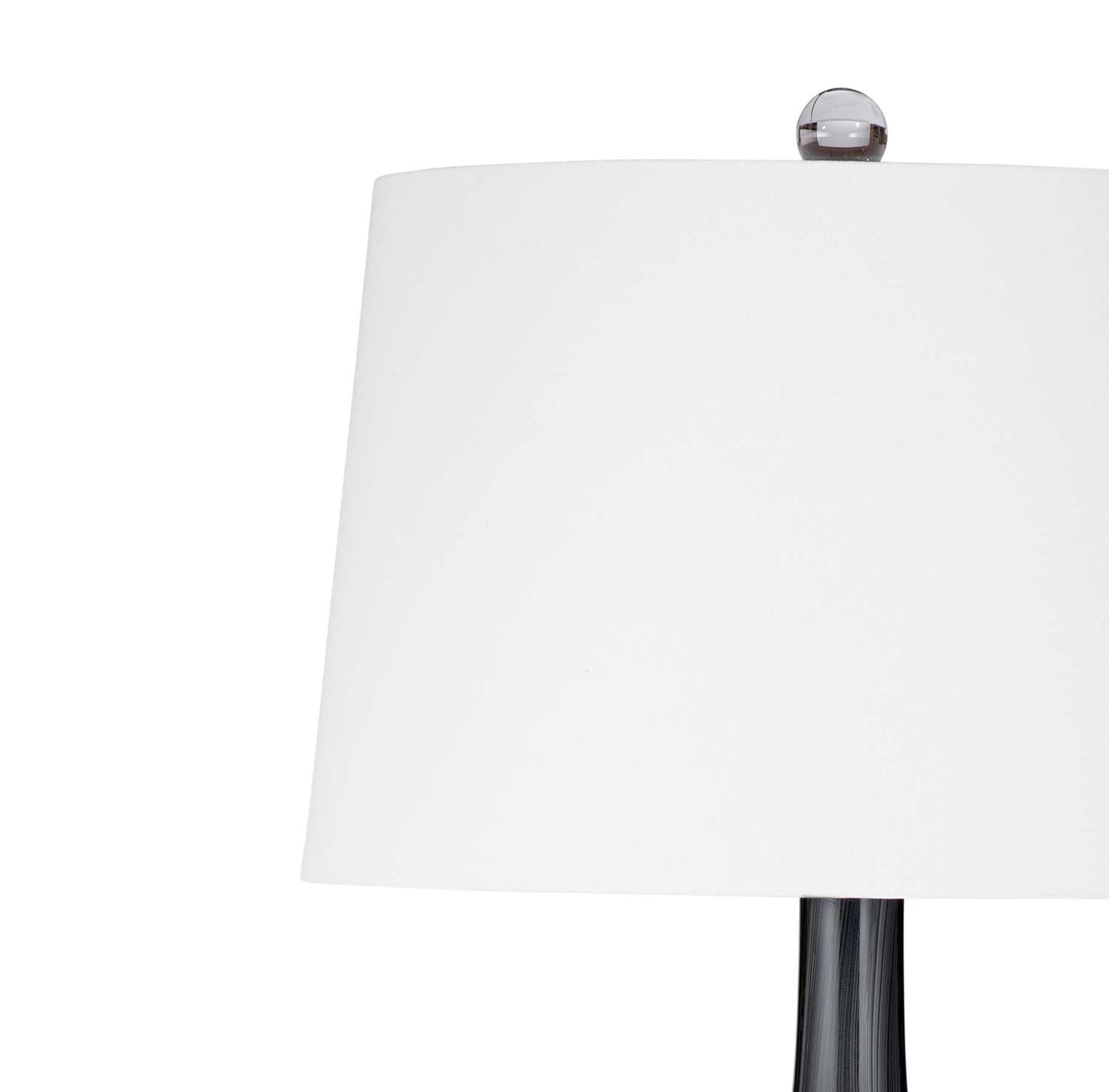 Black Glass Table Lamp - Detail