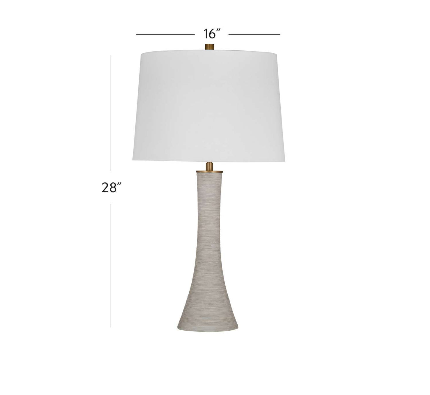 Ranier Table Lamp - Dimensional