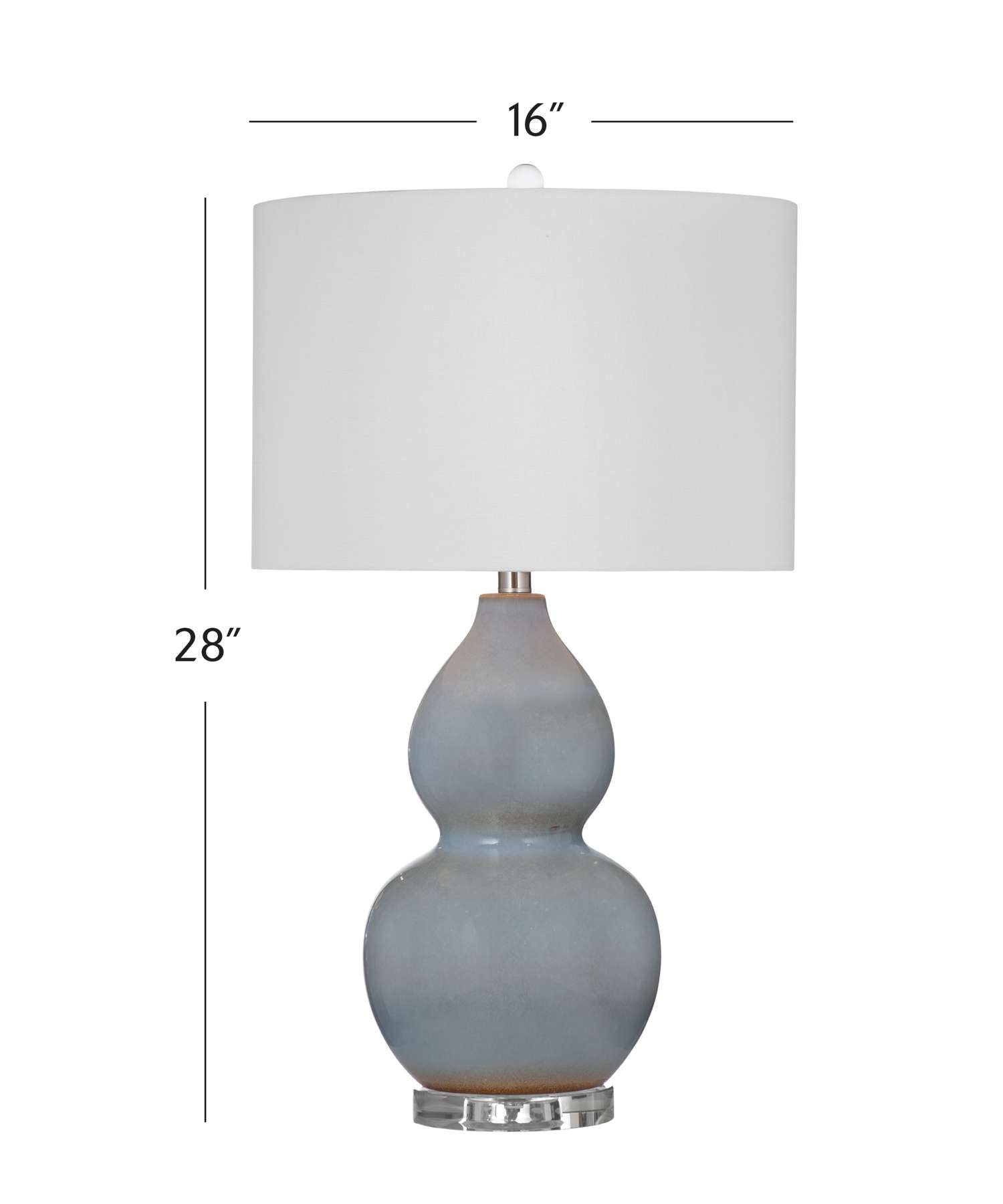 Glencoe Table Lamp - Dimensional
