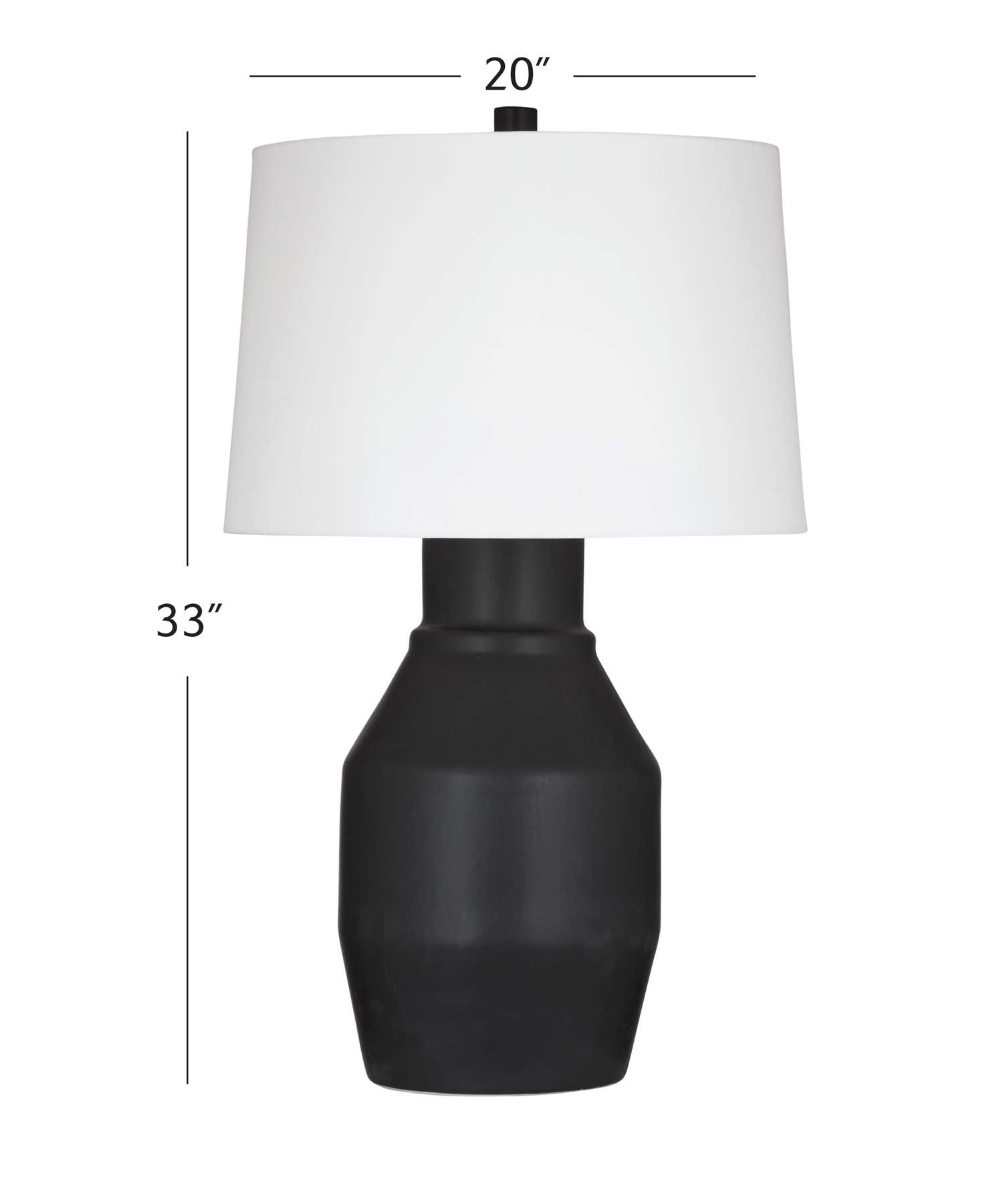 Lowndes Table Lamp - Dimensional