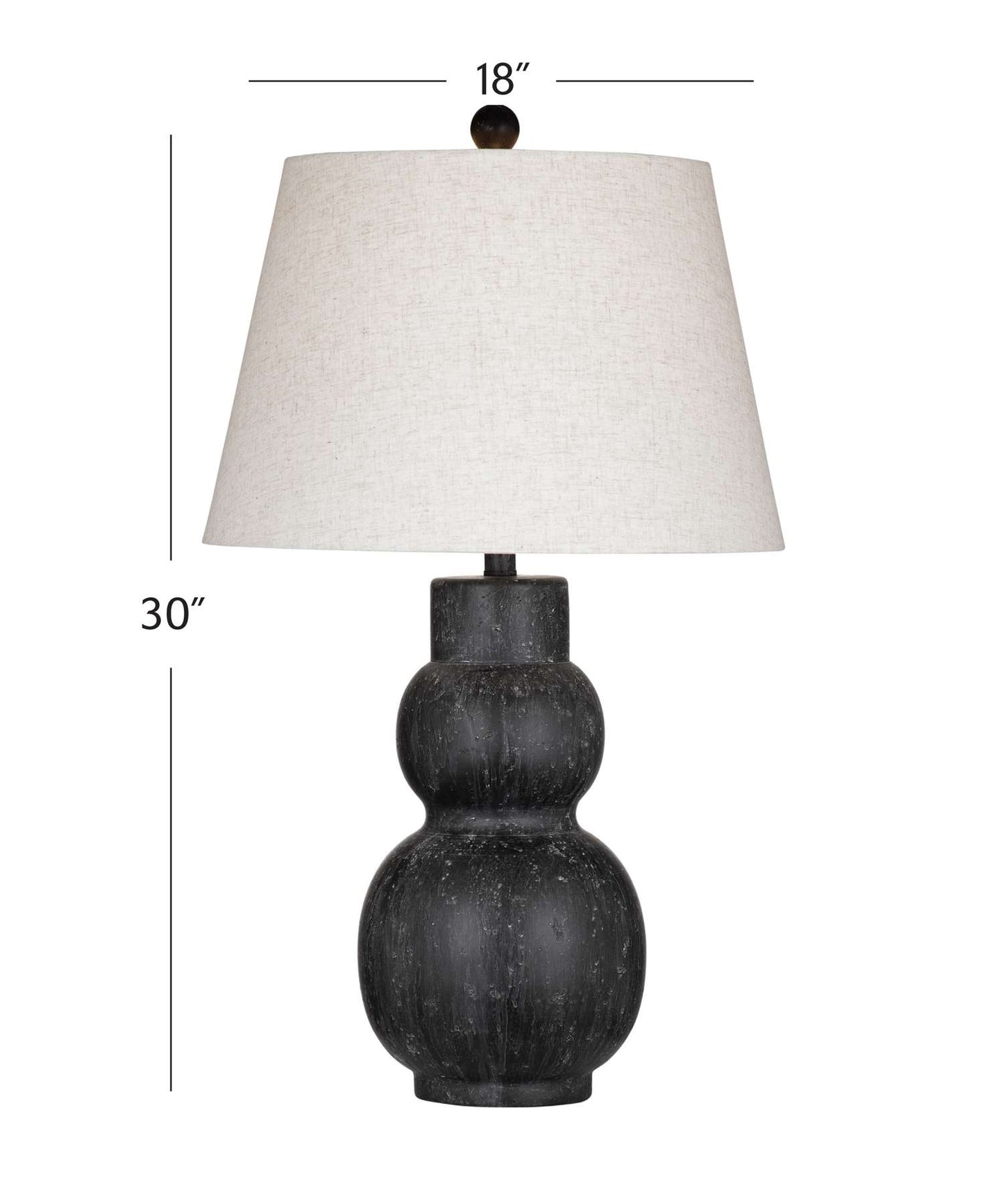Cabo Rojo Table Lamp - Dimensional
