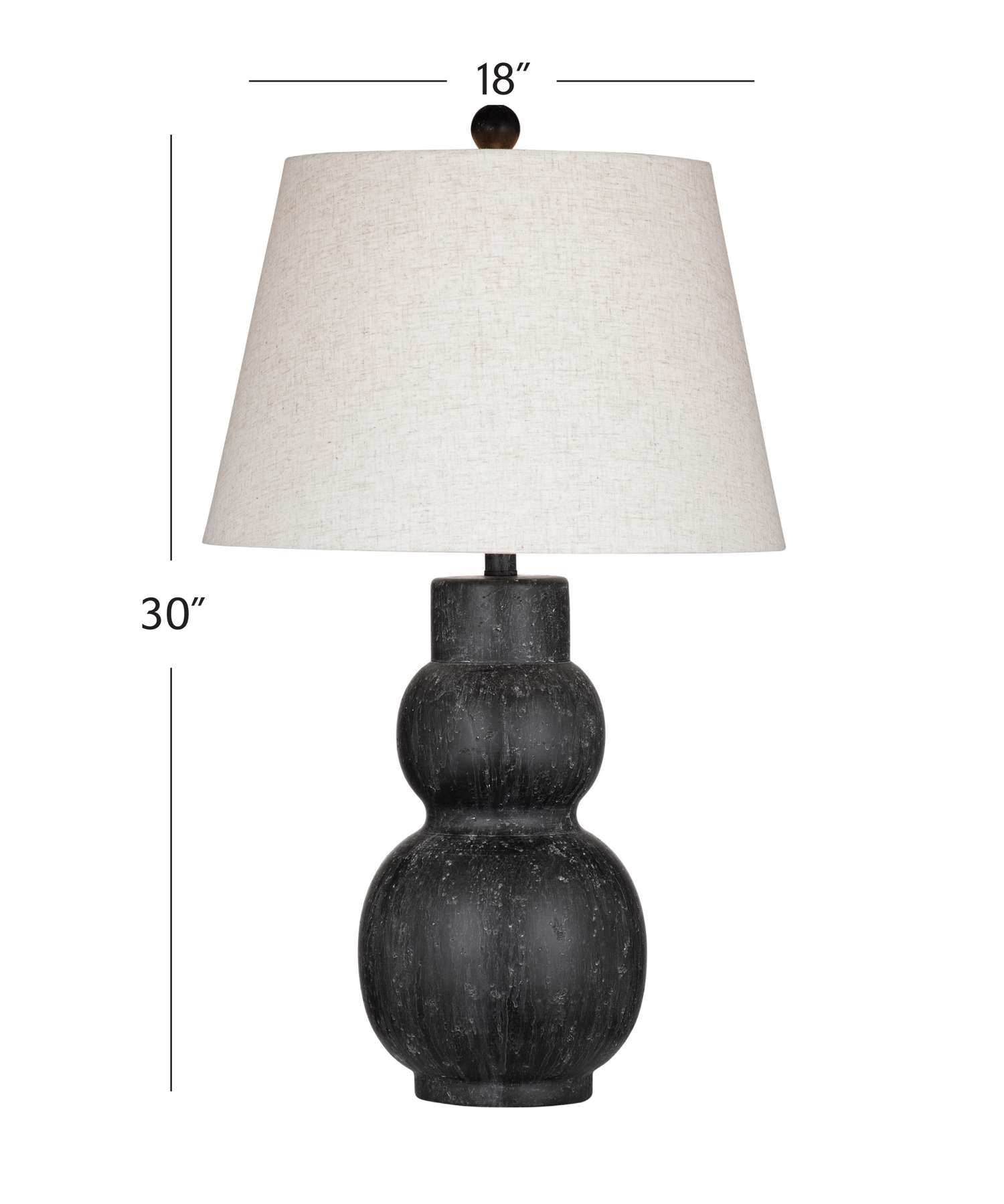 Cabo Rojo Table Lamp - Dimensional