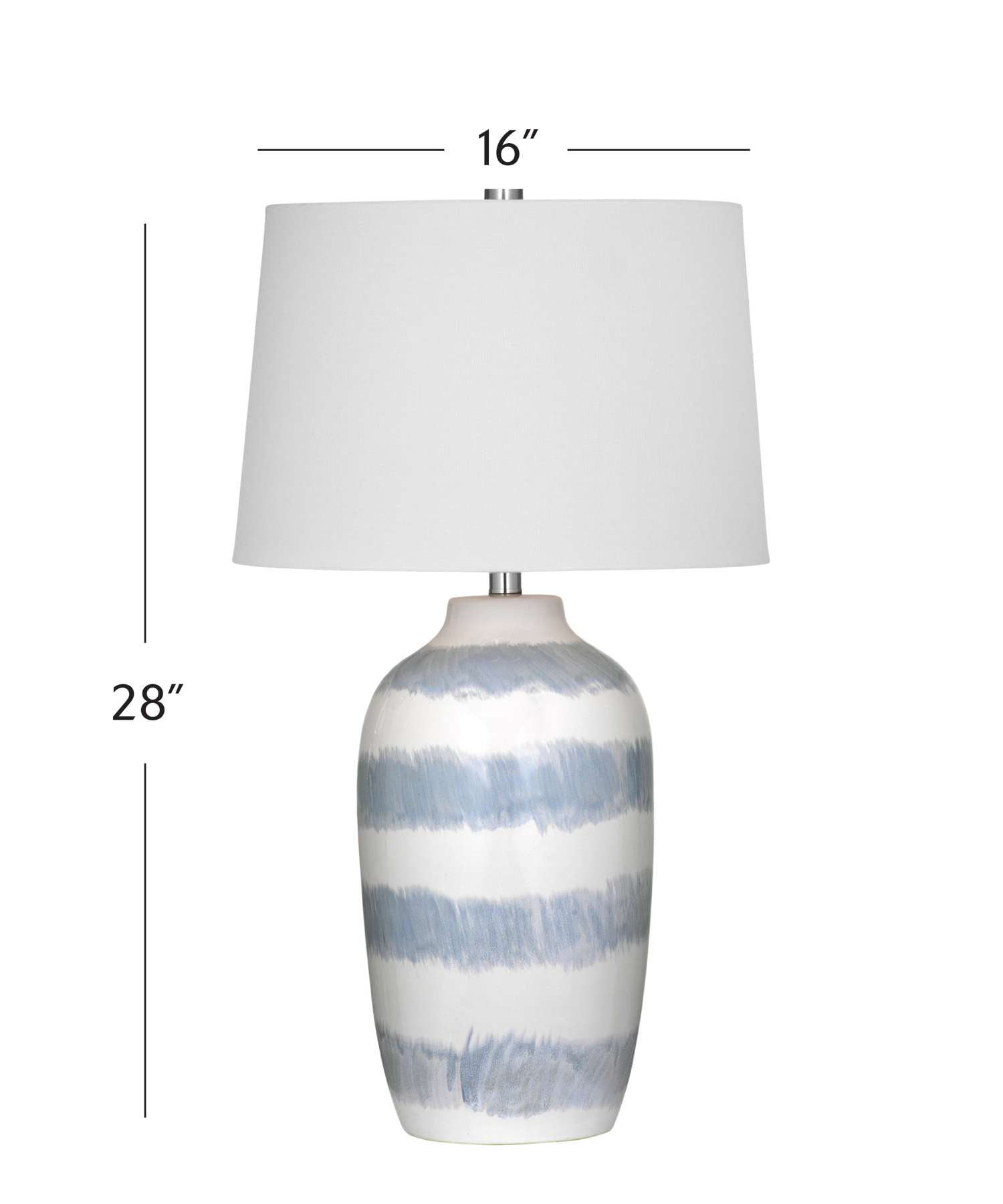 Harper Table Lamp - Blue - Dimensional