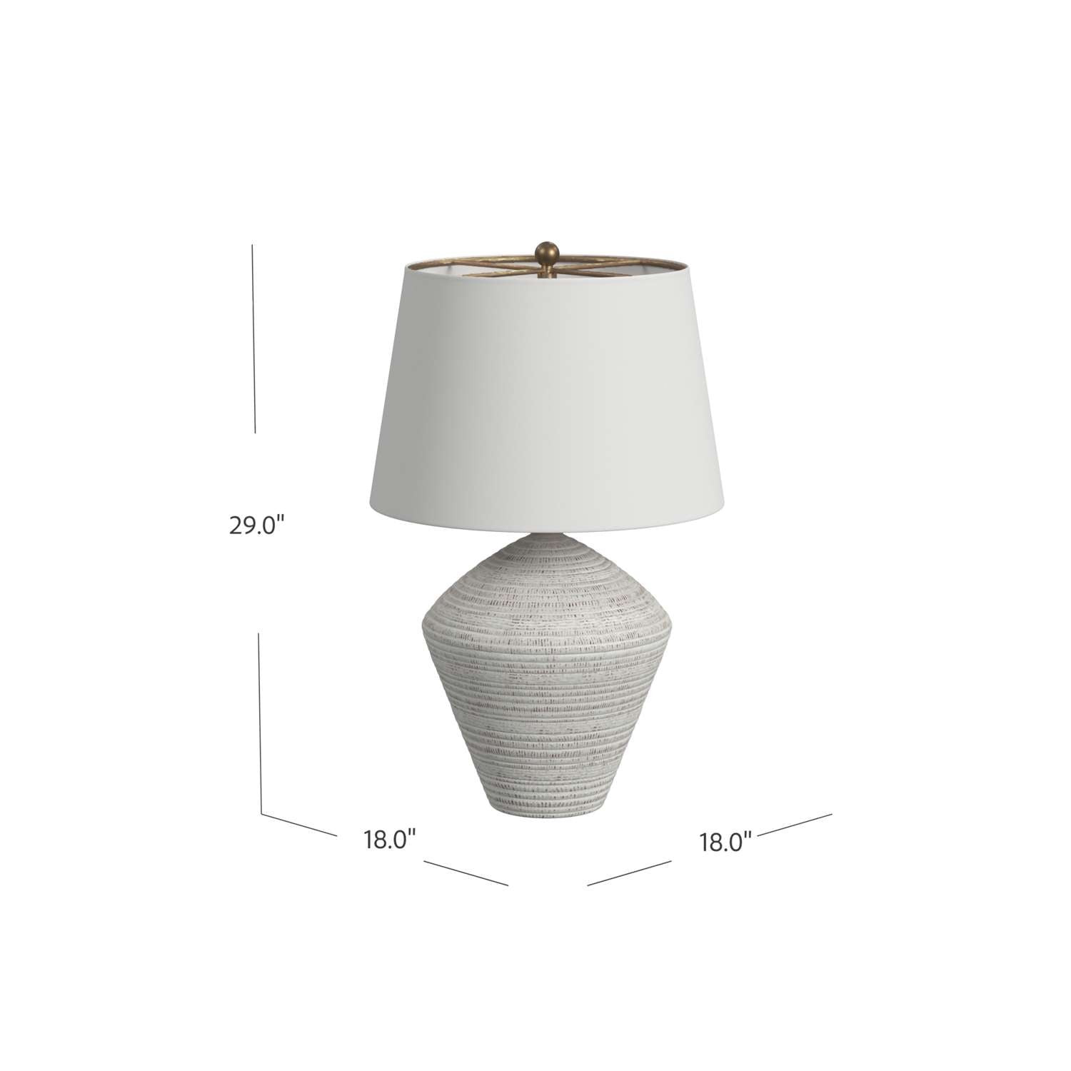 Eclipse Table Lamp - Dimensional