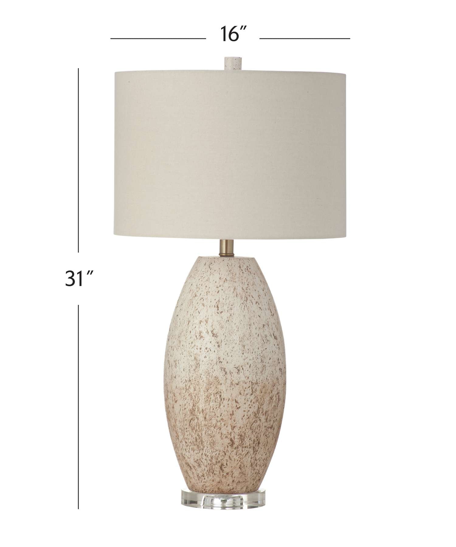 Dauphin Table Lamp - Dimensional