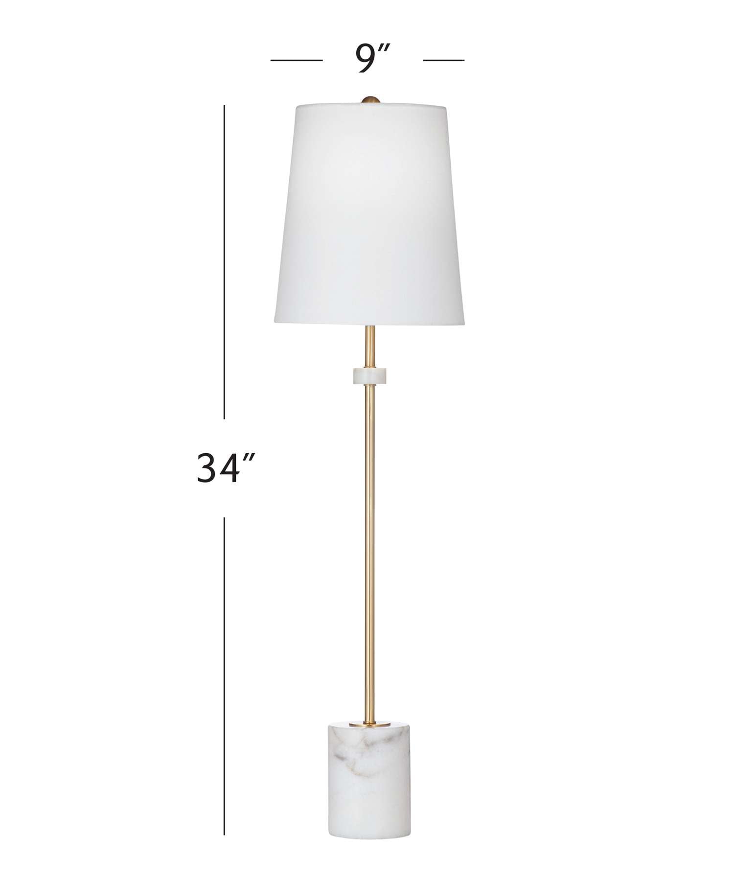 Fairfield Table Lamp - Dimensional