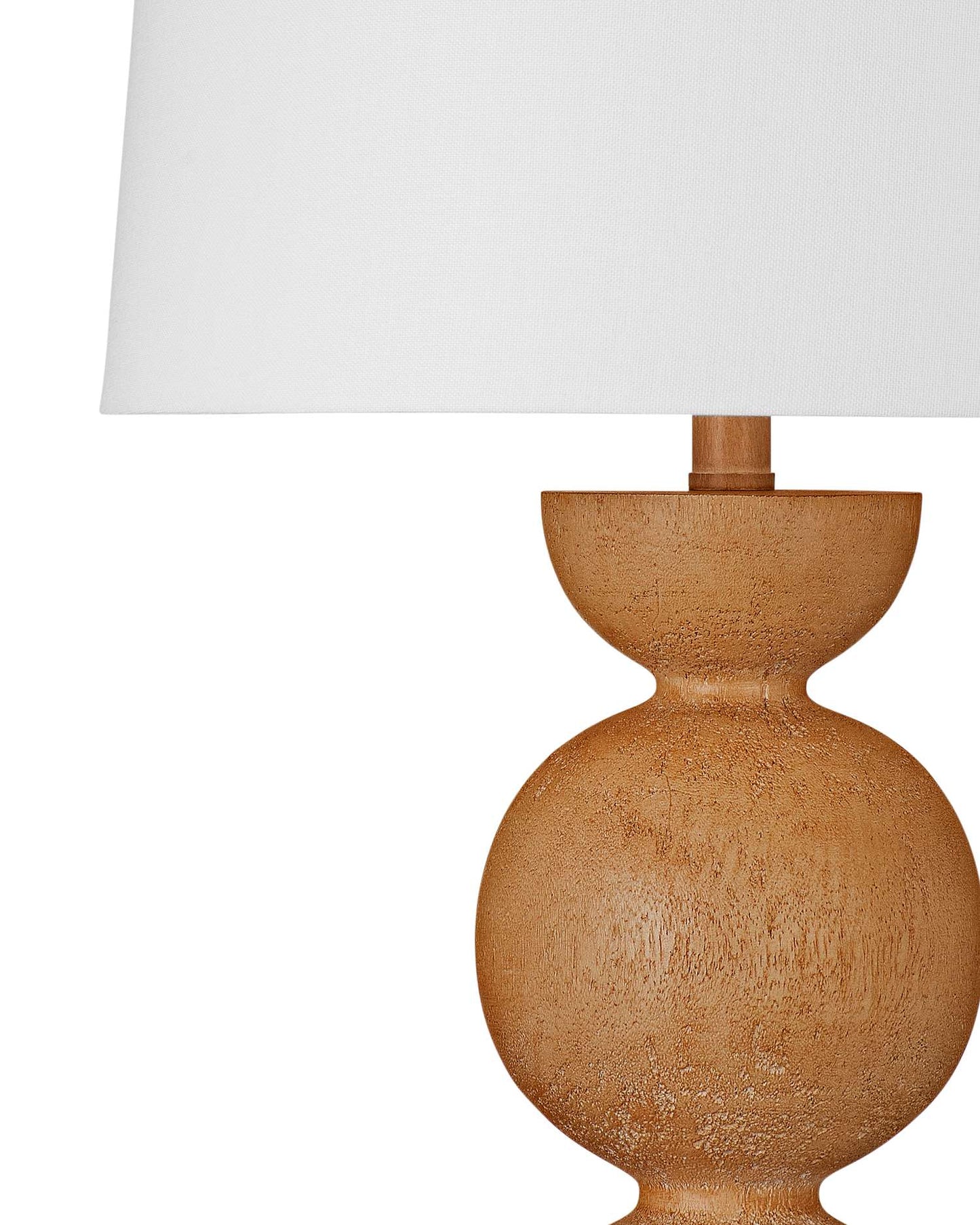 Modern Coastal Cream Sculptural Table Lamp (Set of 2) - Detail