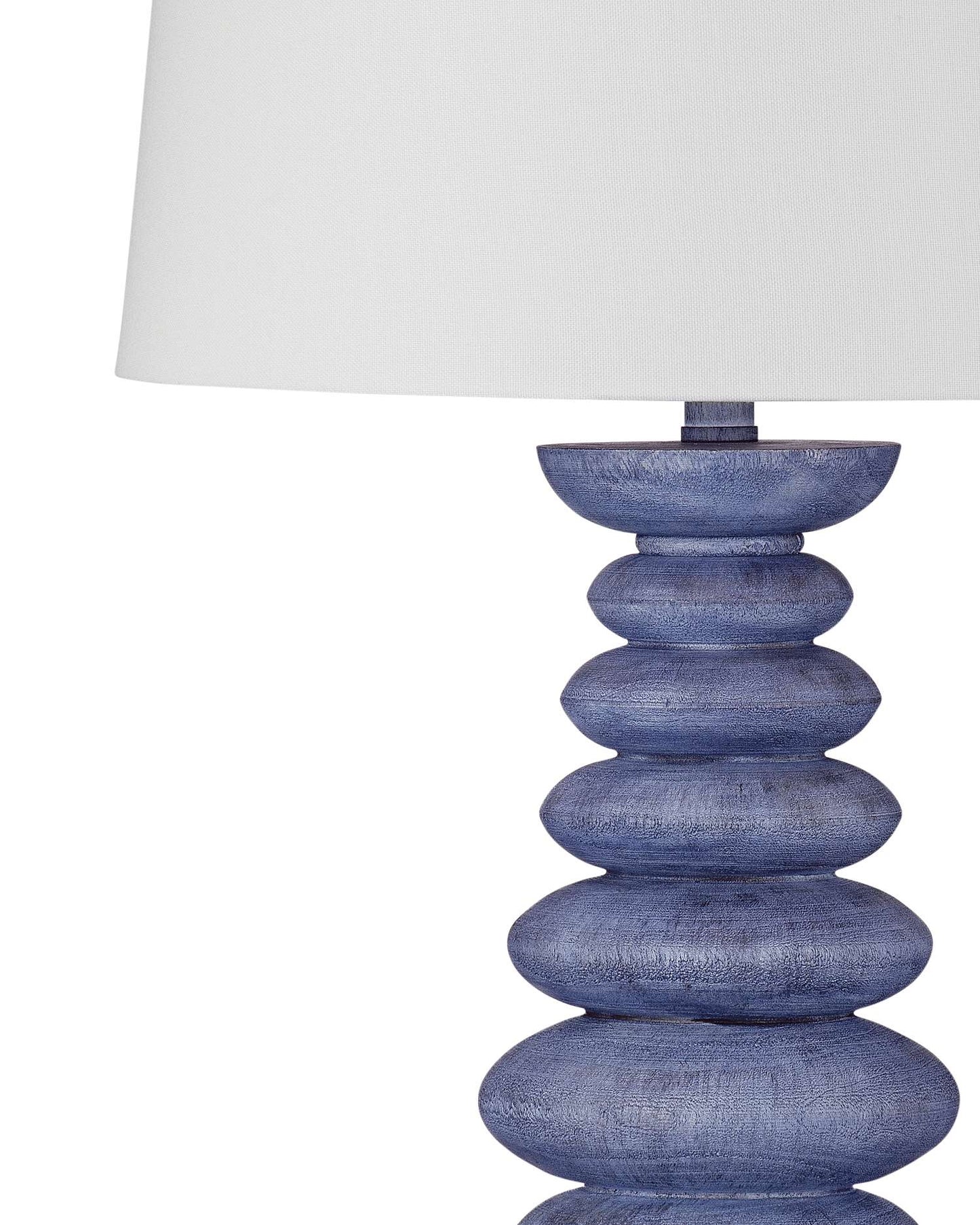 Coastal Blue Sculptural Table Lamp (Set of 2) - Detail