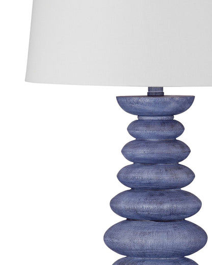 Coastal Blue Sculptural Table Lamp (Set of 2) - Detail