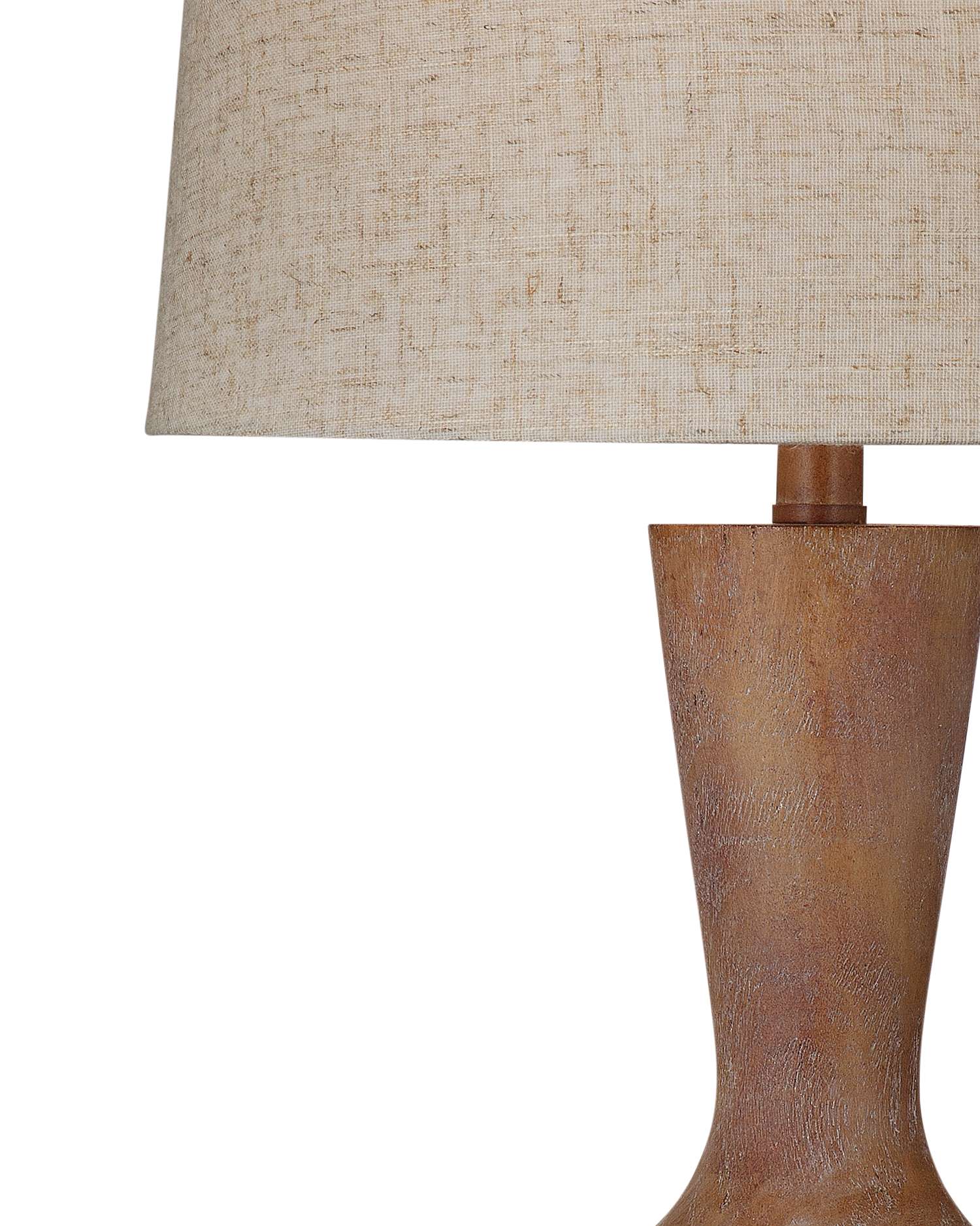 Rustic Brown Sculptural Table Lamp (Set of 2) - Detail