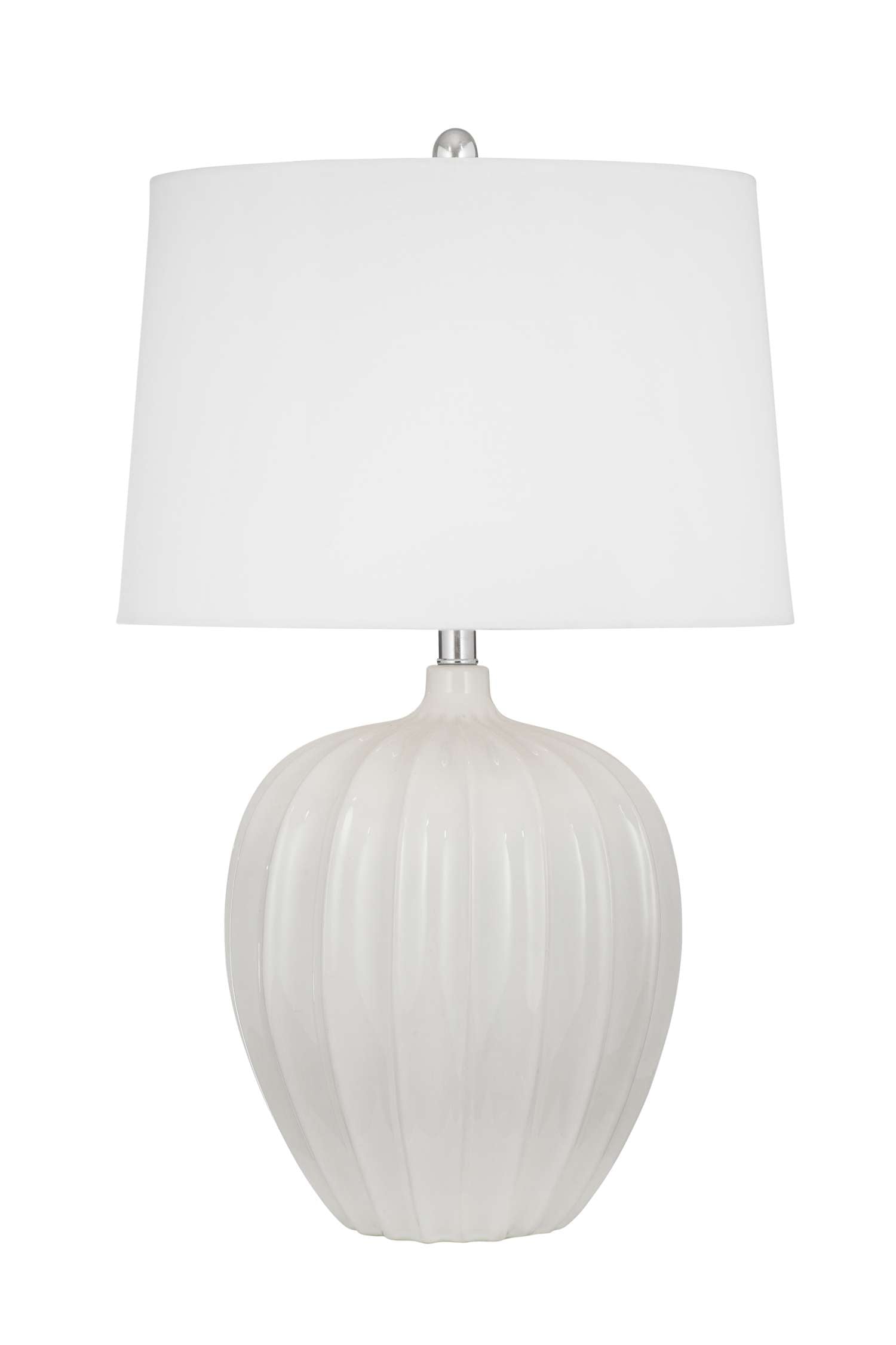 Lotus White Table Lamp - Straight On