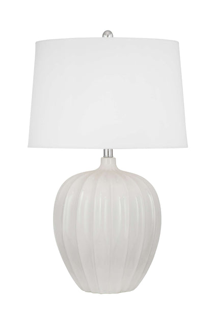 Lotus White Table Lamp - Straight On
