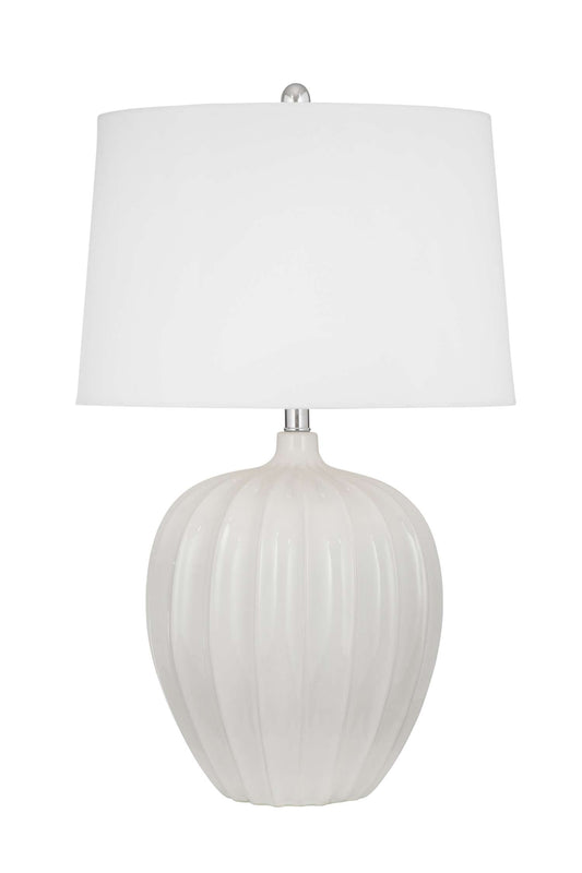 Lotus White Table Lamp - Straight On
