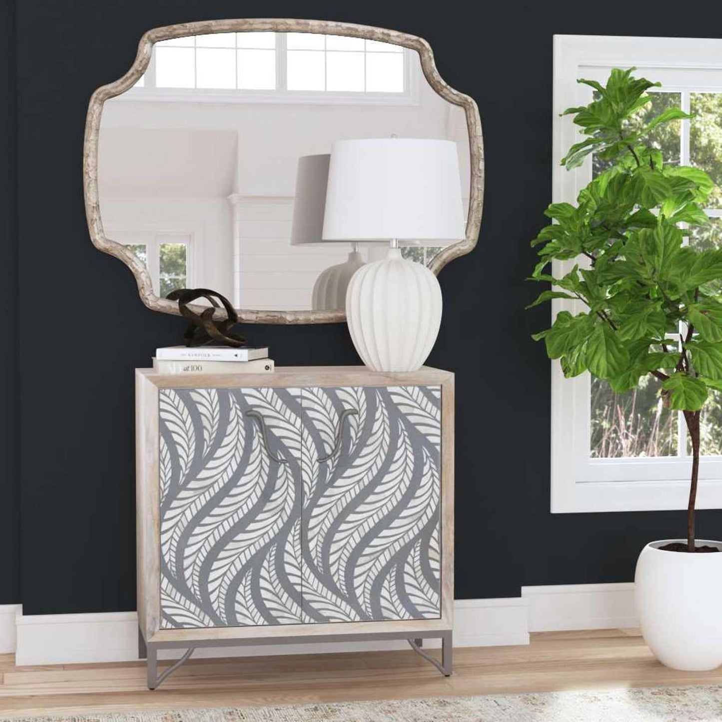 Lotus White Table Lamp - Room Scene