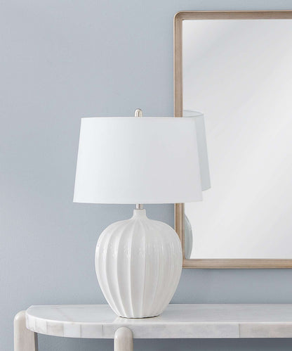 Lotus White Table Lamp - Room Scene