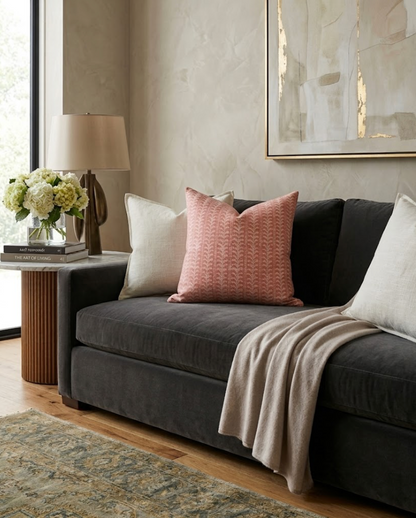 Luxor Pillow in Guava, Walter G Pillows