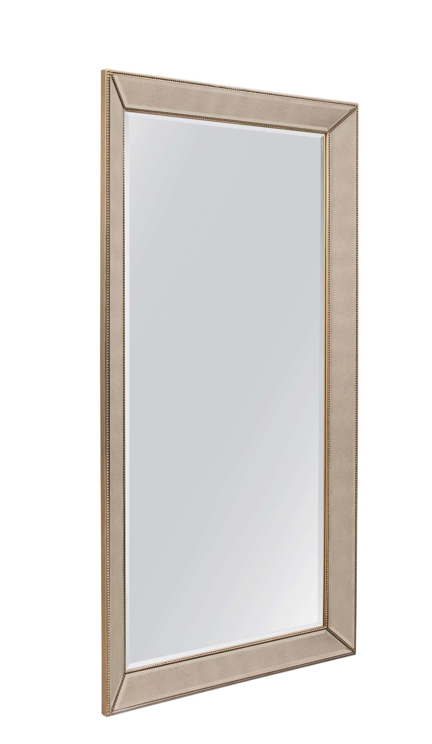 Beaded Leaner Mirror - Gold - Angle
